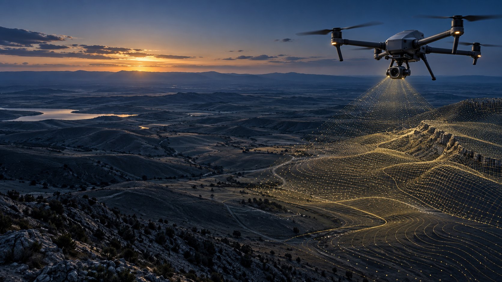 Drone Fotogrametri ve Harita hizmetini temsil eden görsel